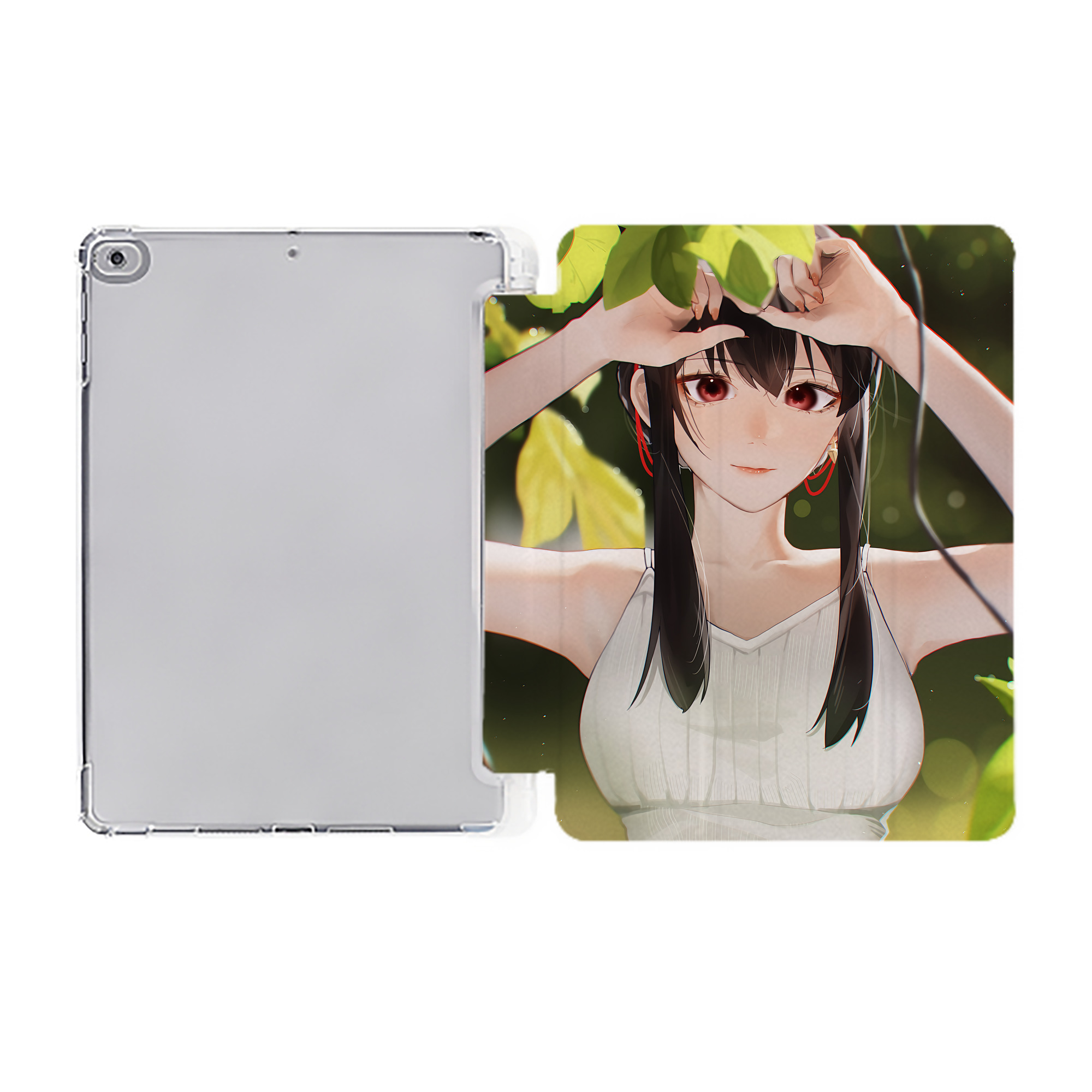 （画像用） SPY×FAMILY间谍家家酒 IPad ケース ペン収納付き 三つ折りスタンド PUレザー×シリコン 対応機種9.5/10.5/10.9インチ